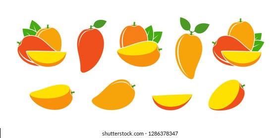 Mango logo. Isolated mango on white background
