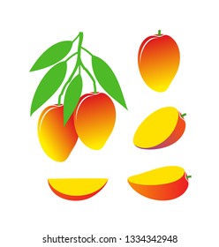Mango logo. Isolated mango on white background