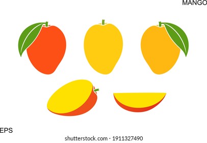 Mango logo. Isolated mango on white background