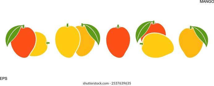 Mango logo. Isolated mango on white background