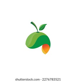 mango logo template color design vector illustration