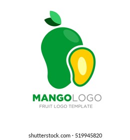 Mango logo Vector Design. Fruit logo template you can use for product, Restaurant and food logo. Vector Illustration. eps.10