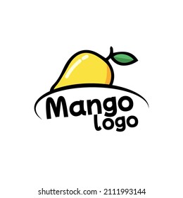 Mango logo vector illustration fruit template