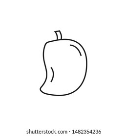 Mango minimal line icon vector
