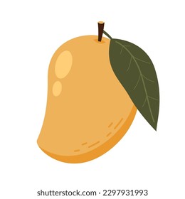Mango on white background. logo design. Mango cartoon vector. Mango isolated.