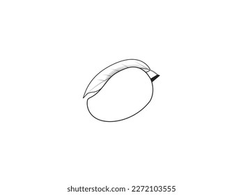 Mango outline design vector art.