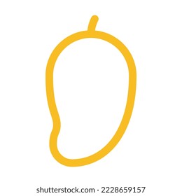 Mango Umriss Symbol. Bearbeitbarer Strich. Vektorgrafik