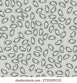 Mango Outline Icon Isolated on White Background.
Tropical Mango Fruit Outline Line Art