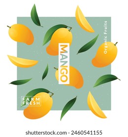 Plantillas de diseño de envases de mango. Ilustración vectorial de estilo moderno.