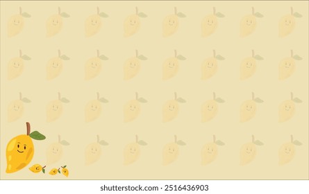 Mango pattern background, background image, postcard, textile, sticker