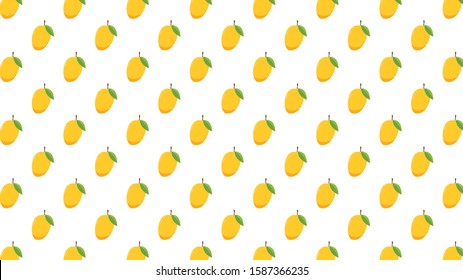 Mango pattern wallpaper. Mango symbol vector. Thailand dessert.