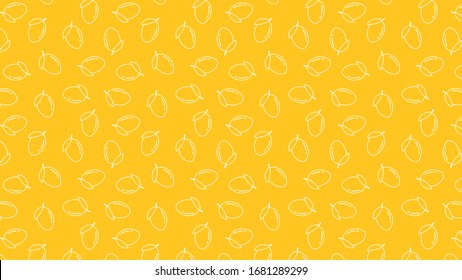 Mango Pattern Wallpaper. Mango Symbol Vector. Thailand Dessert.