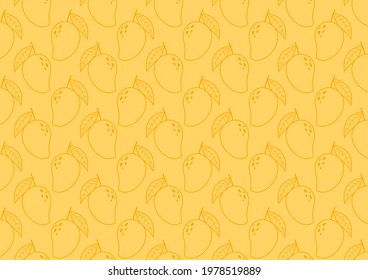Mango pattern wallpaper. Mango symbol vector.