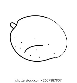 mango ripe delicious line icon vector. mango ripe delicious sign. isolated contour symbol black illustration