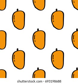 mango seamless doodle pattern