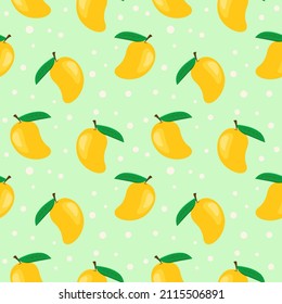 mango seamless pattern background. vector illustration