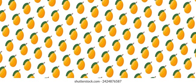 mango seamless pattern - flat design