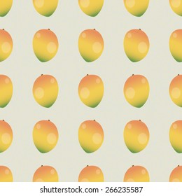 Mango seamless pattern. Healthy food. Series of vector illustrations