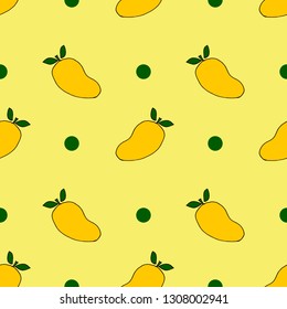 mango seamless pattern illustration vector