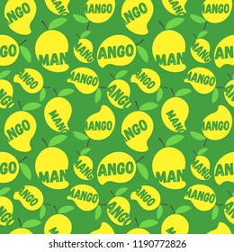 Mango Seamless Pattern, texture or background vector design. Illustration of Mango.