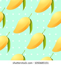 Mango seamless pattern vector, Endless background