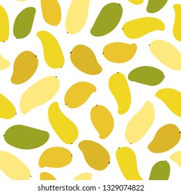 Mango seamless pattern, vector wallpaper, textile print