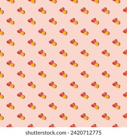 Mango sin fisuras. Fondo de fruta ecológica vegetal. ilustración vectorial.