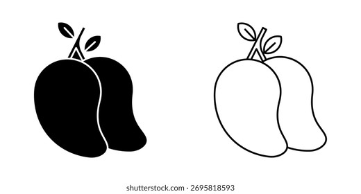 Mango-Set-Symbol auf weißem Hintergrund