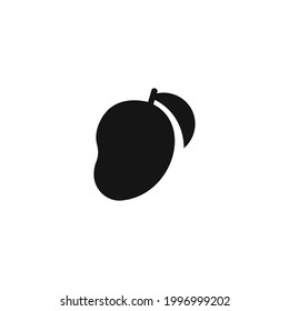 Mango-Silhouette-Symbol, Vektorgrafik auf weißem Hintergrund