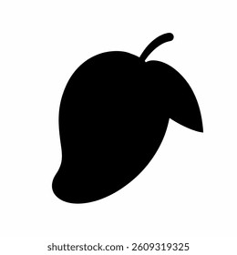 Mango silhouette on white background