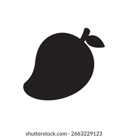 Mango silhouette vector flat illustration design