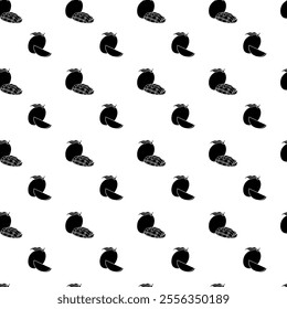 Mango simple seamless pattern on white background. Wrapping paper, gift card, poster, banner design. Home decor, modern textile print. Summer bright geometric fruits patterned.