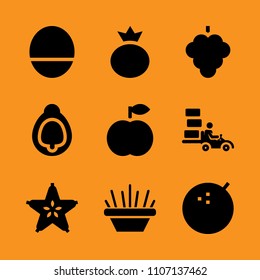 mango, single, eat and lemon icon set. Vector illustration for web and design.