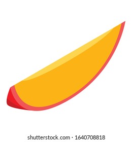 Mango slice icon. Isometric of mango slice vector icon for web design isolated on white background