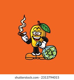 mango smoking blunt and high face stoned from weed cannabis hold bud nug