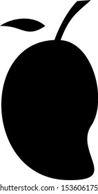 Mango solid icon, fruit and tropical, vector graphics, a glyph pattern on a white background