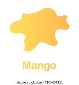 mango splash illustration. Element of colored splash for mobile concept and web apps. Detailed mango illustration can be used for web and mobile. Premium icon on white background