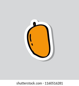 mango sticker doodle icon