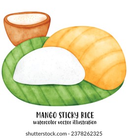 Arroz pegajoso de mango, postre, dulces