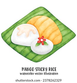 Arroz pegajoso de mango, postre, dulces