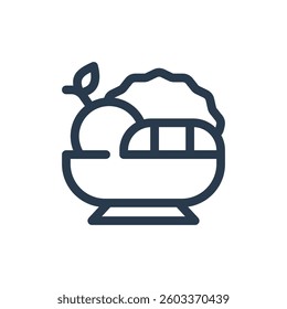 Mango Sticky Rice Vector Icon for Songkran