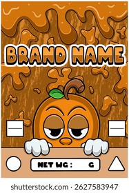 Dibujos animados de la cepa del mango con el fondo del limo. Diseño para el logotipo, la etiqueta, la cubierta y el Producto de embalaje.