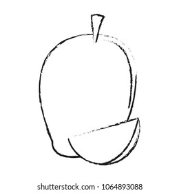 Mango sweet fruit sketch