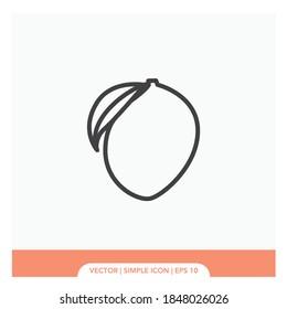 Mango Symbol Icon Vector Illustration
