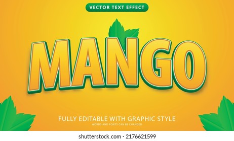 mango text effect editable with graphic style