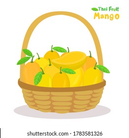 Mango Thai Fruit on White Background Vector