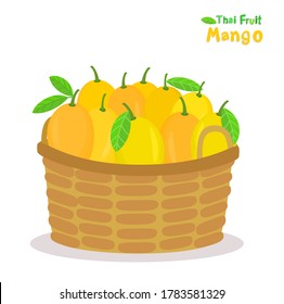 Mango Thai Fruit on White Background Vector