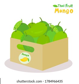 Mango Thai Fruit on White Background Vector