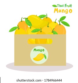 Mango Thai Fruit on White Background Vector