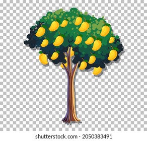Mango tree on transparent background illustration